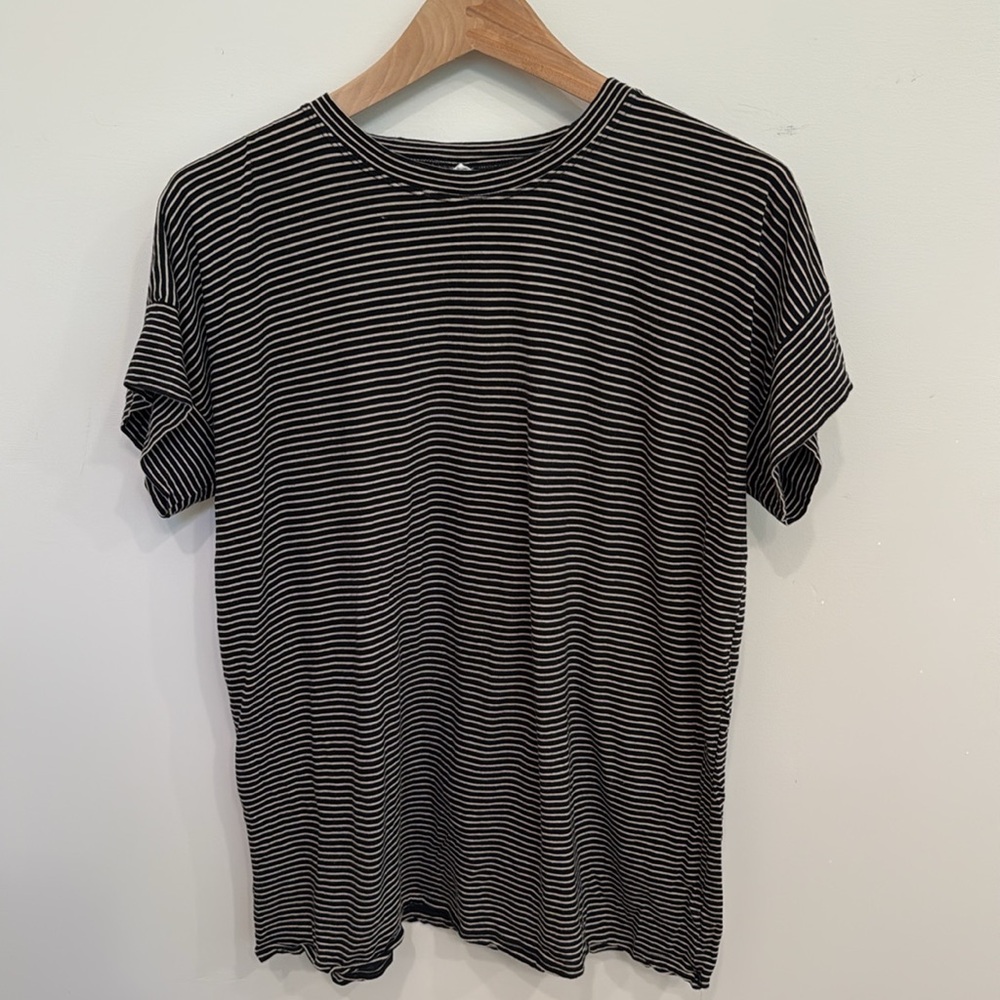 Classic Black and White Striped Women's Tee